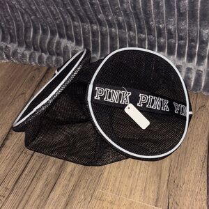 PINK Victoria's Secret Black Mesh Storage Bin